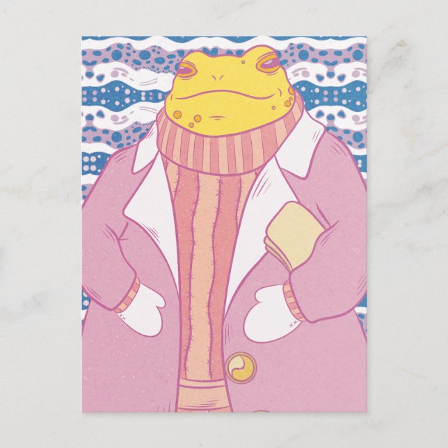 A Cosy Frog Postcard (Front)