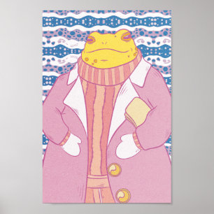 A Cosy Frog Poster