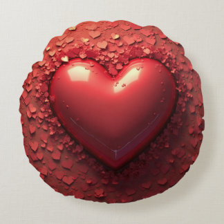 A cosy moment of love round cushion