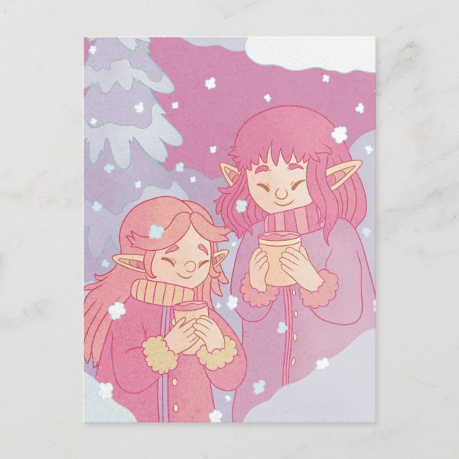 A Cosy Morning Coffee Postcard (Front)