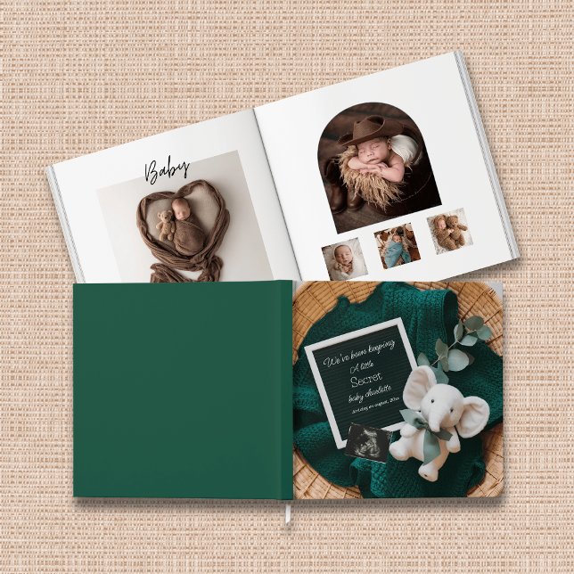 A cosy Neutral basket keepsake baby photo book  (Creator Uploaded)