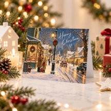 A Cosy Town Christmas Holiday Greeting