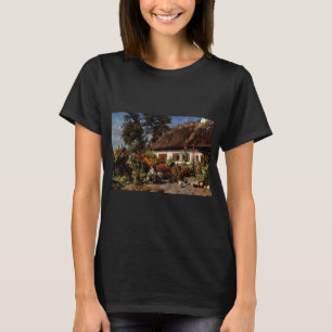 A Cottage Garden with Chickens by Peder Monsted T-Shirt
