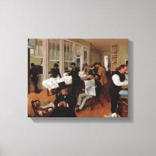 A Cotton Office in New Orleans - Edgar Degas Canvas Print