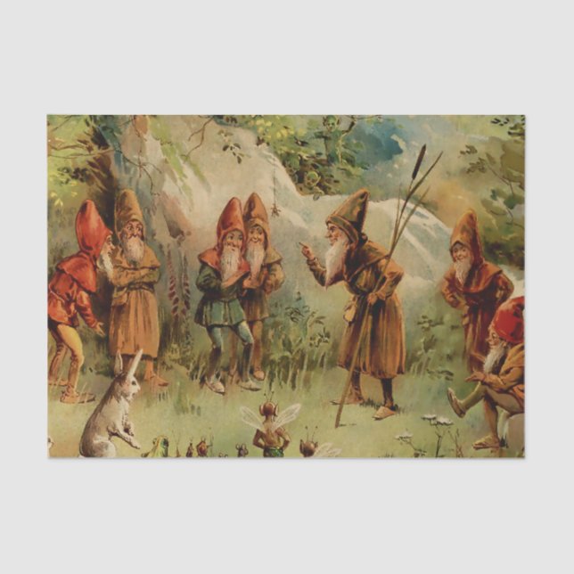 “A Council of Gnomes” by E S Hardy Tissue Paper (Front)