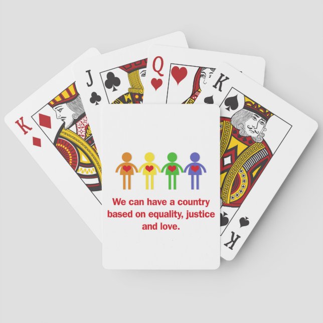 A Country Based on Equality, Justice and Love Playing Cards (Back)
