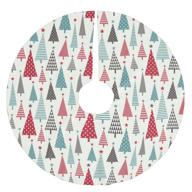 A Country Christmas Brushed Polyester Tree Skirt (Front)