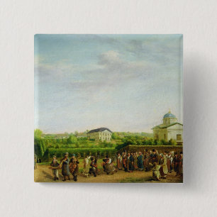 A country wedding 15 cm square badge