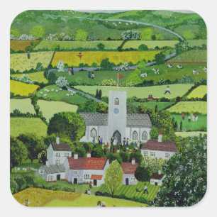 A Country Wedding Square Sticker