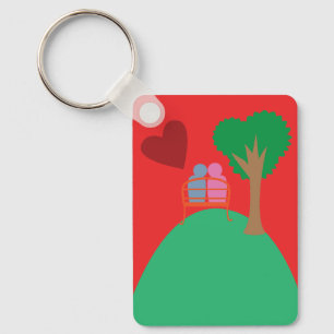A Couple Dating Key Ring