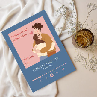 A couple hugs each other - Valentines Day Card