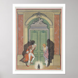 A Couple in Candlelight, illustration from 'Les Li Poster