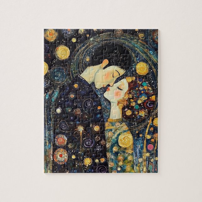 A Couple Kiss Jigsaw Puzzle (Vertical)