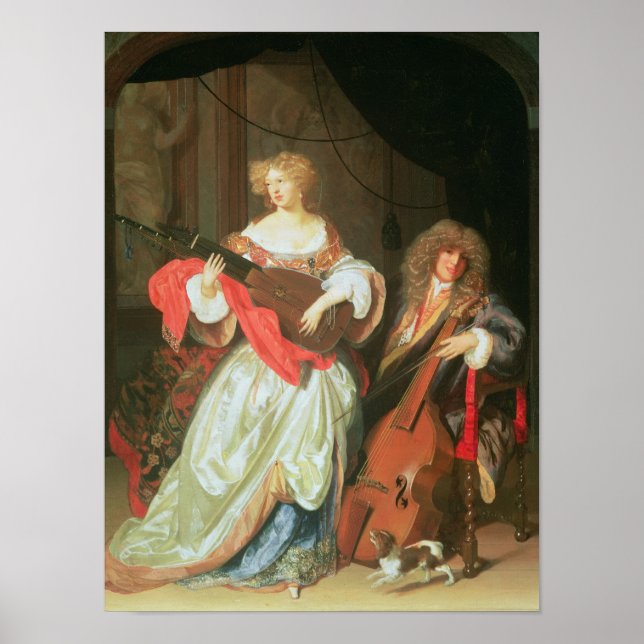 A couple making music poster (Front)