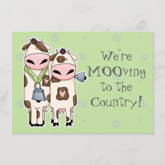 a couple of cute moo cows moving announcement