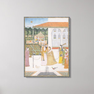 A Couple Walking Canvas Print