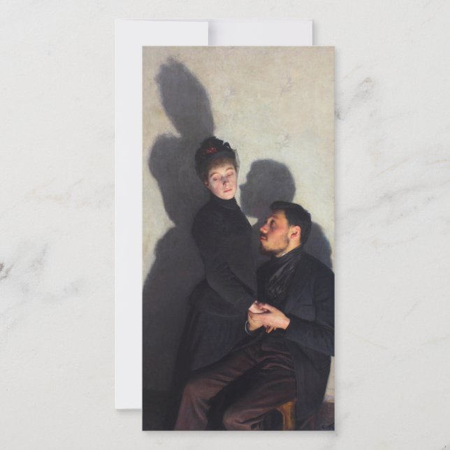 A Couple With Cast Shadows (by Emile Friant) Card (Front)