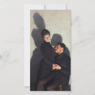 A Couple With Cast Shadows (by Emile Friant) Card