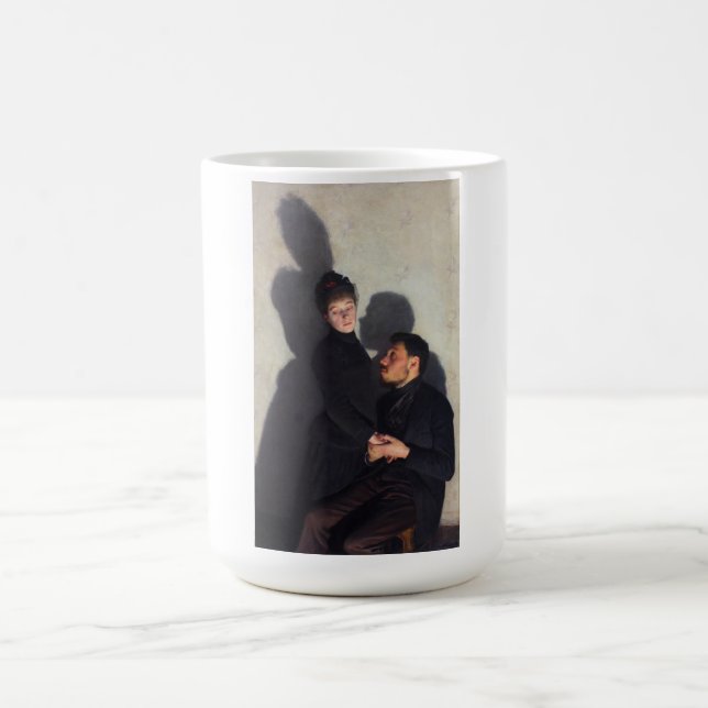 A Couple With Cast Shadows (by Emile Friant) Coffee Mug (Center)