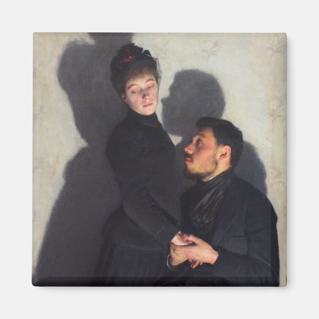 A Couple With Cast Shadows (by Emile Friant) Magnet (Front)