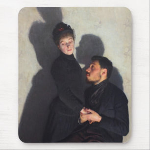A Couple With Cast Shadows (by Emile Friant) Mouse Mat