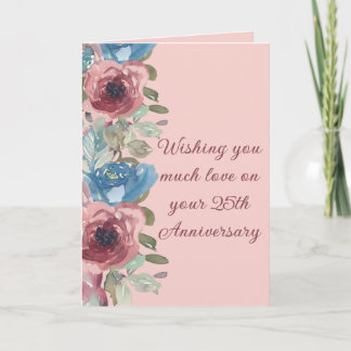 A couple's Love 25th Anniversary Card