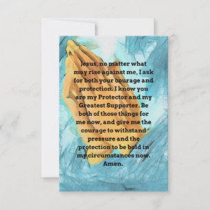 A Courage & Protection Prayer Flat Greeting Card