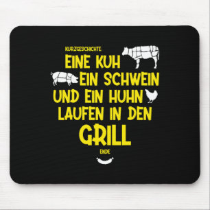 A Cow, A Pig And A Chicken Run Into The Grill - Bb Mouse Mat