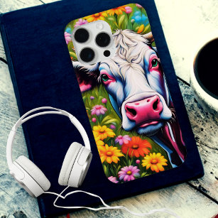 A Cow In A Flower Field iPhone 15 Pro Max Case