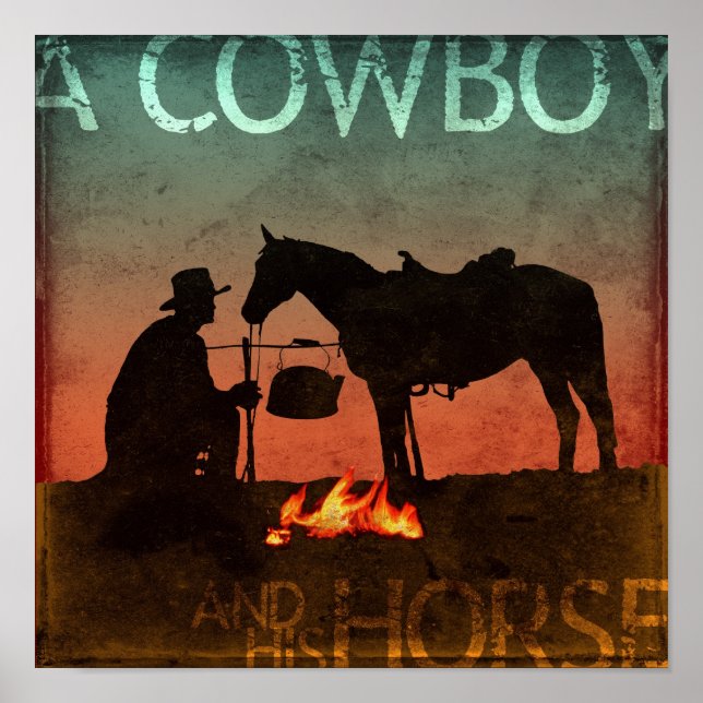 A Cowboy and His Horse Poster (Front)