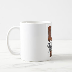 A cowboy boot coffee mug