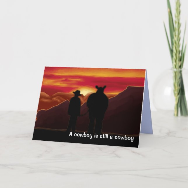 A Cowboy is still a cowboy Holiday Card (Front)