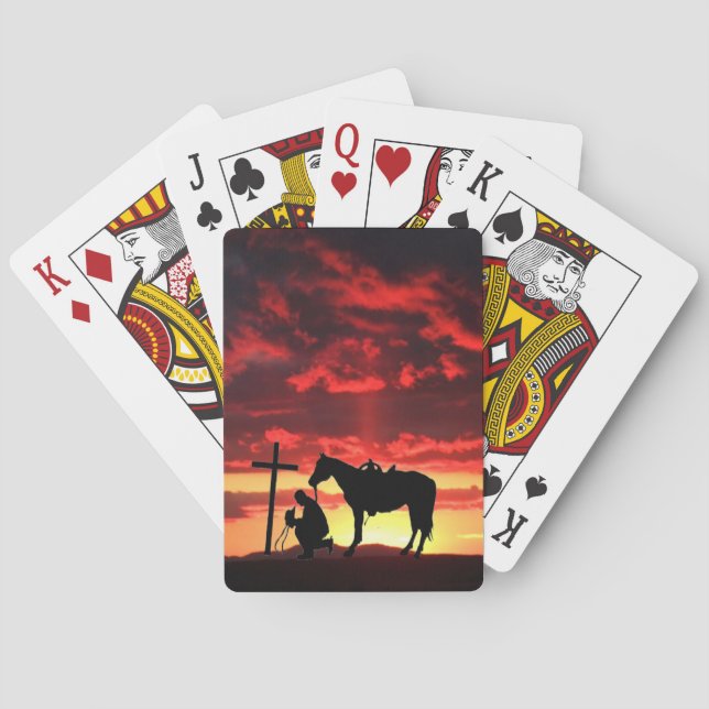 A Cowboy Prayer Playing Cards (Back)