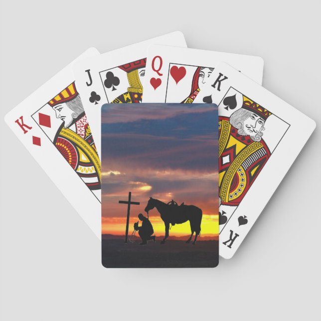 A Cowboy Prayer Playing Cards (Back)