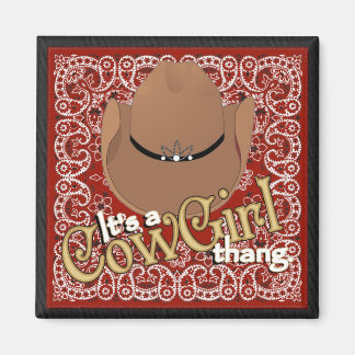 A Cowgirl Thang Red Bandanna Magnet