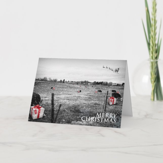 A Cow's Christmas Holiday Card (Front)