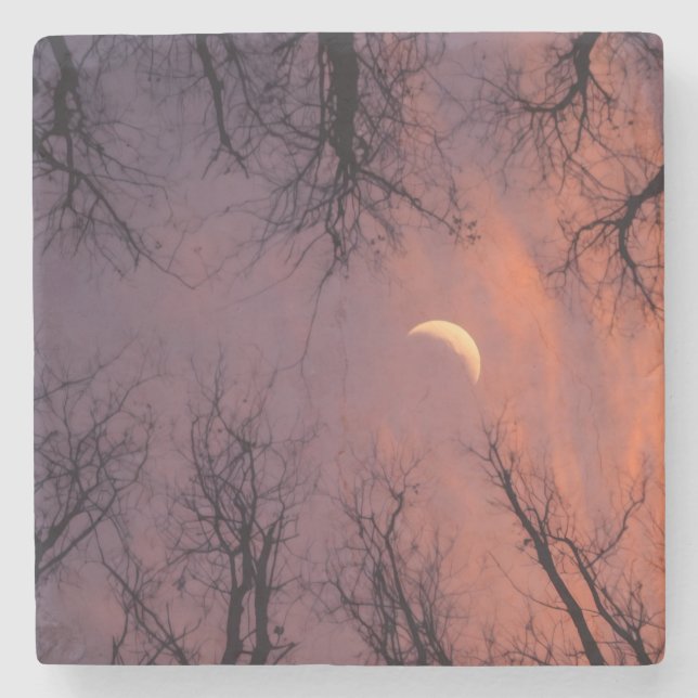 a cozy and serene atmosphere stone coaster (Front)