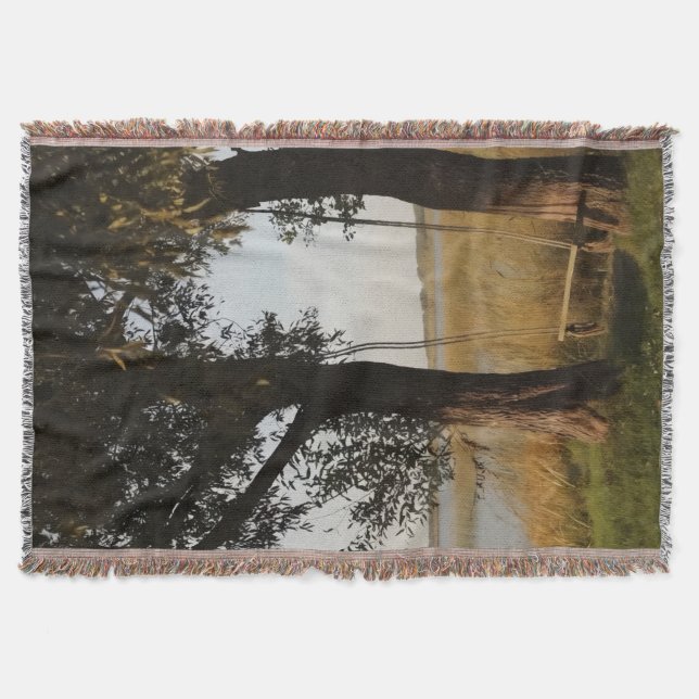 a cozy and serene atmosphere throw blanket (Front)