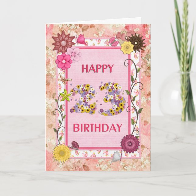 A craft look 23rd birthday card (Front)