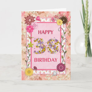 A craft look 38th birthday card