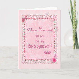 A craft look Bridesmaid invitation