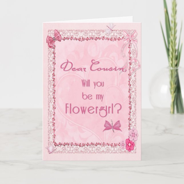 A craft look Flower Girl invitation (Front)