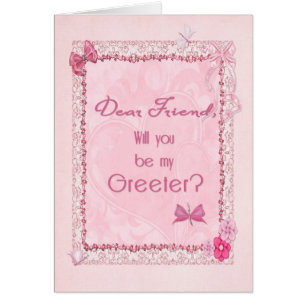 A craft look Greeter invitation