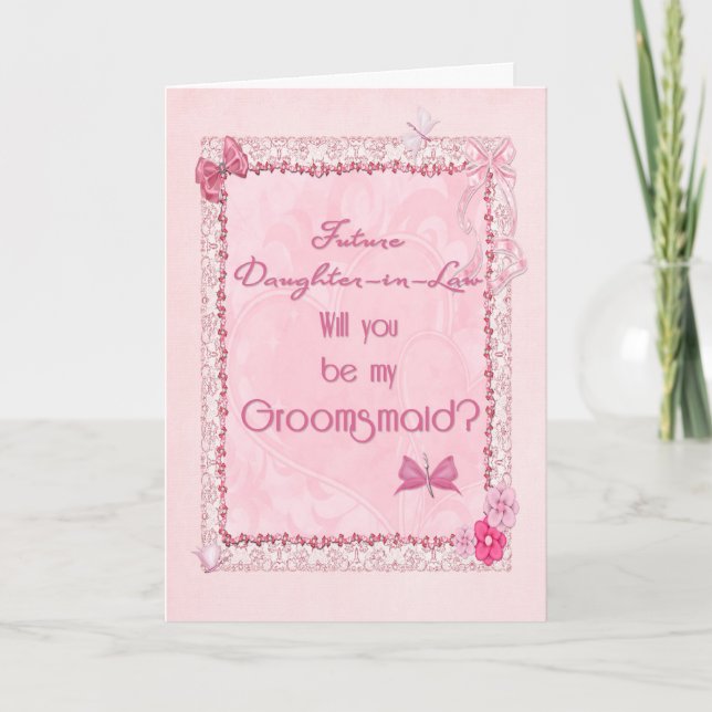 A craft look Groomsmaid invitation (Front)