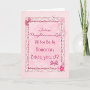 A craft look honorary bridesmaid invitation