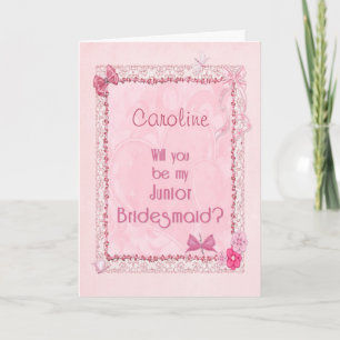 A craft look Junior Bridesmaid invitation