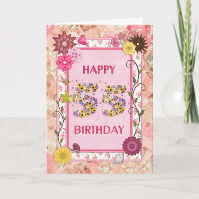 A craftlook 55th birthday card (Front)