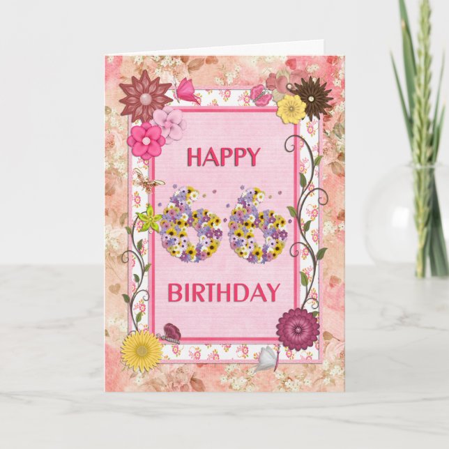 A craftlook 66th birthday card (Front)