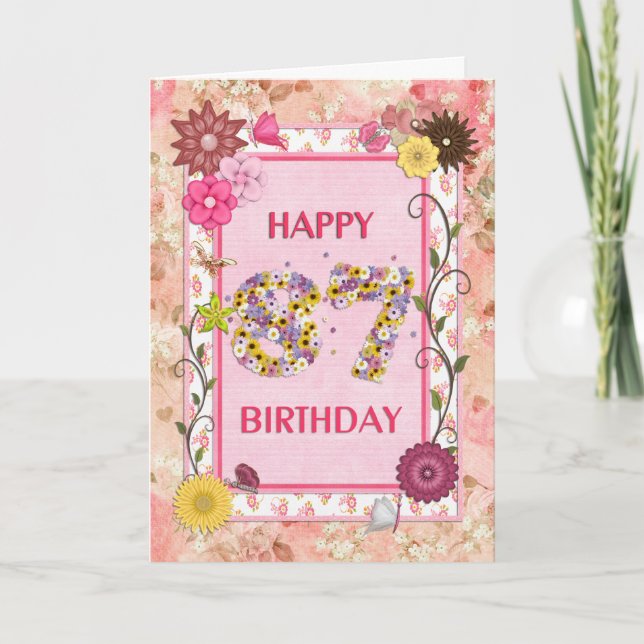 A craftlook 87th birthday card (Front)