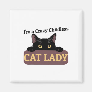 A Crazy Childless Cat Lady Kamala Harris 2024 Pres Magnet